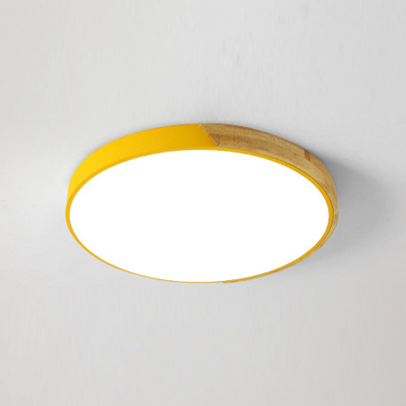 Circular Flush Mount Ceiling Lamp Nordic Style LED Flush Mount Lighting for Bedroom