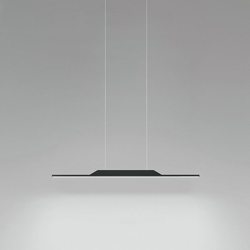 Modern Metal Island Light Straight LED Island Pendant for Dining Room