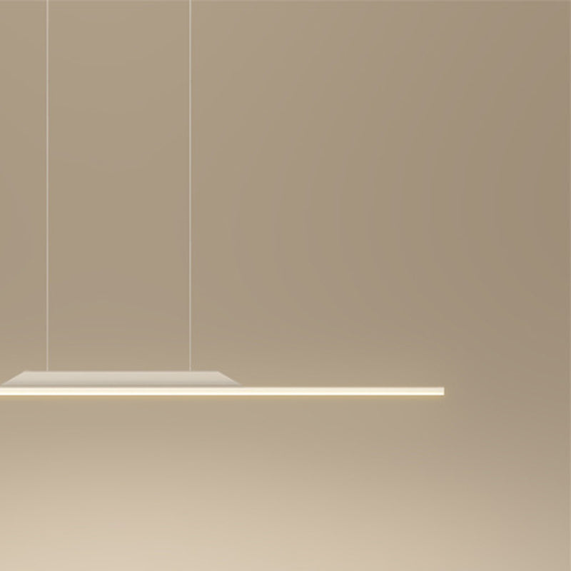 Modern Metal Island Light Straight LED Island Pendant for Dining Room