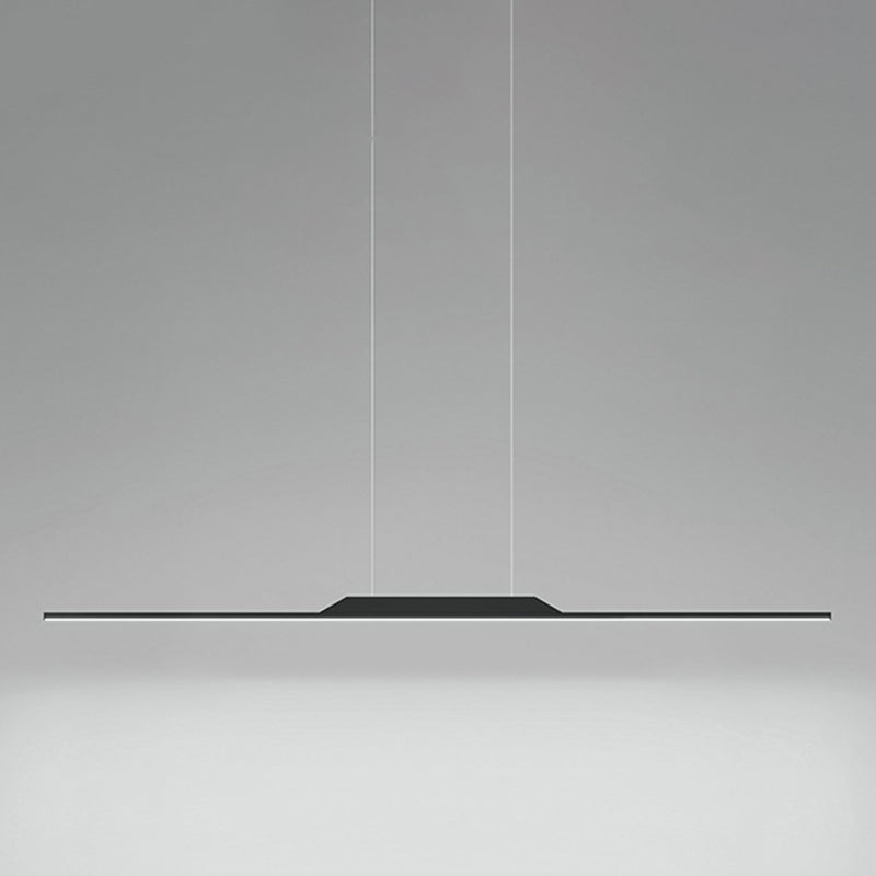 Modern Metal Island Light Straight LED Island Pendant for Dining Room