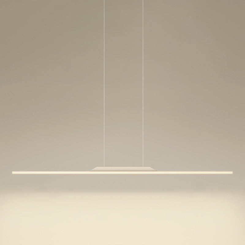 Modern Metal Island Light Straight LED Island Pendant for Dining Room