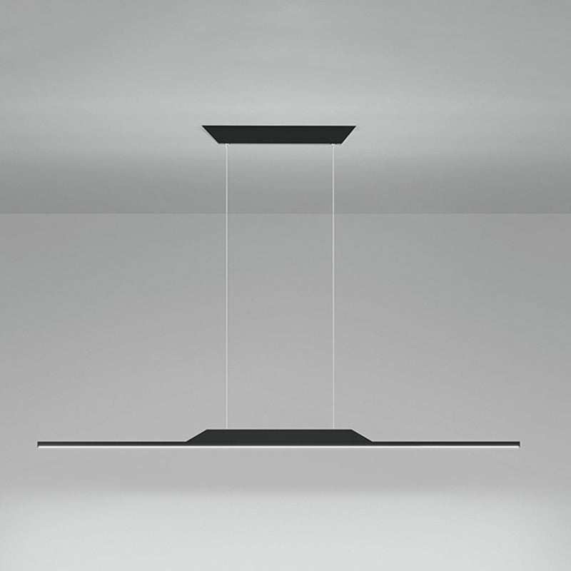 Modern Metal Island Light Straight LED Island Pendant for Dining Room