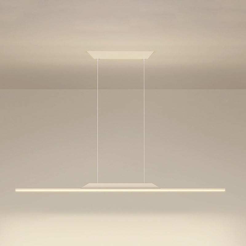 Modern Metal Island Light Straight LED Island Pendant for Dining Room