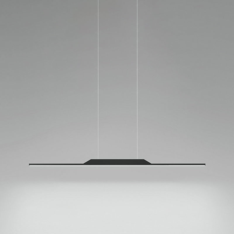 Modern Metal Island Light Straight LED Island Pendant for Dining Room