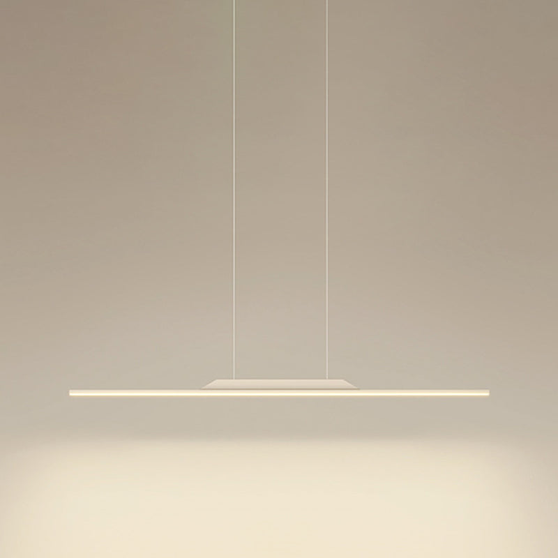 Modern Metal Island Light Straight LED Island Pendant for Dining Room