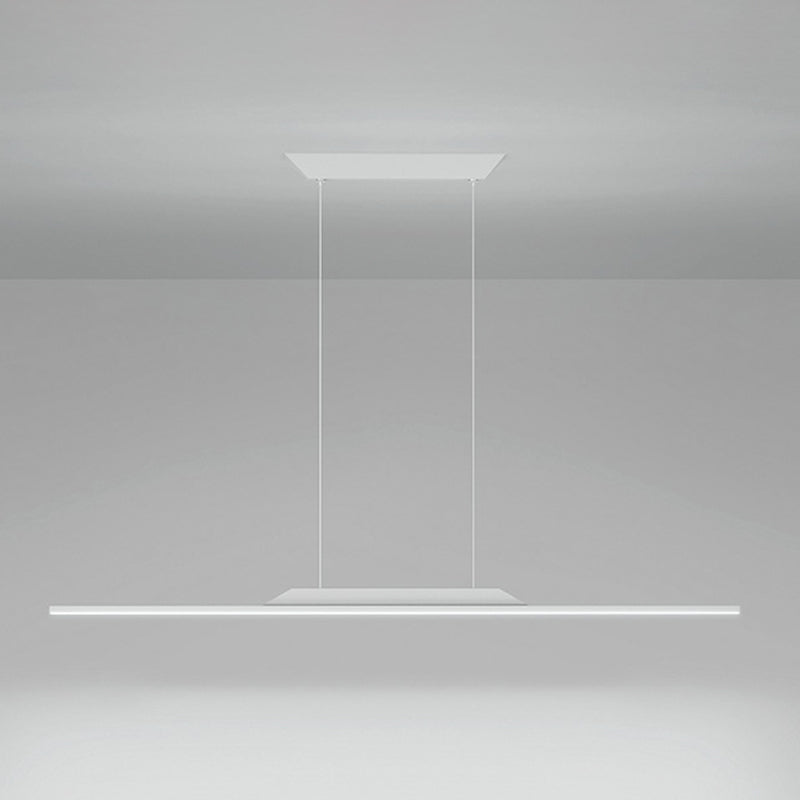 Modern Metal Island Light Straight LED Island Pendant for Dining Room