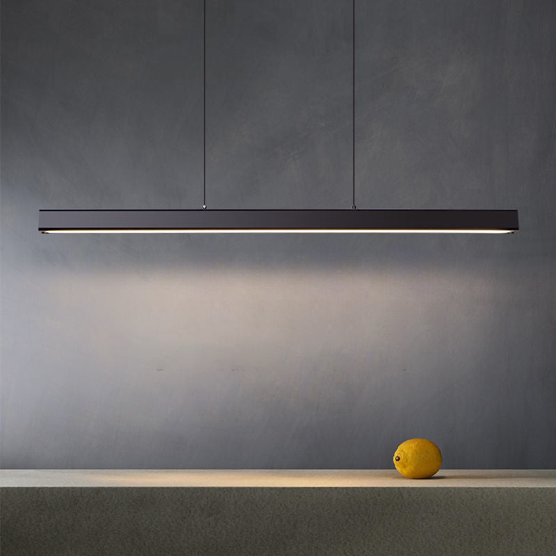 Modern Straight Island Light Aluminum LED Island Pendant for Dining Room
