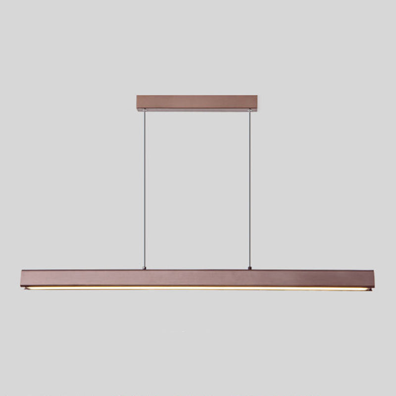 Modern Straight Island Light Aluminum LED Island Pendant for Dining Room