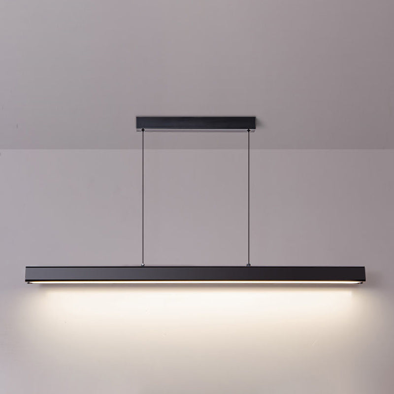 Modern Straight Island Light Aluminum LED Island Pendant for Dining Room