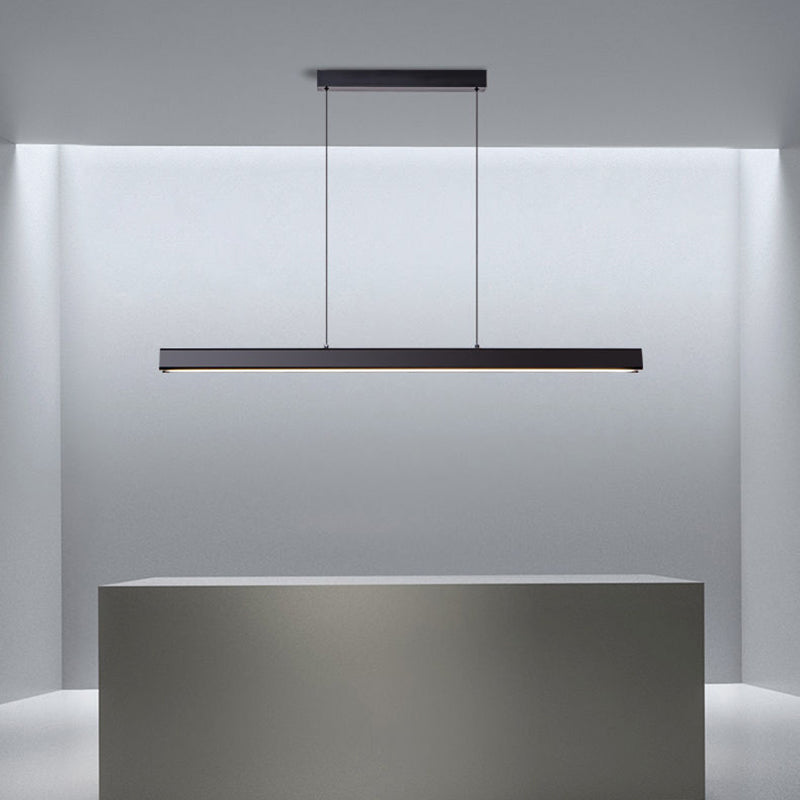 Modern Straight Island Light Aluminum LED Island Pendant for Dining Room