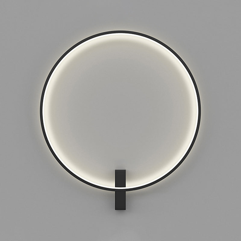 Metal Round Shape Wall Mount Lighting Modern 1-Light Wall Mounted Light Fixtures