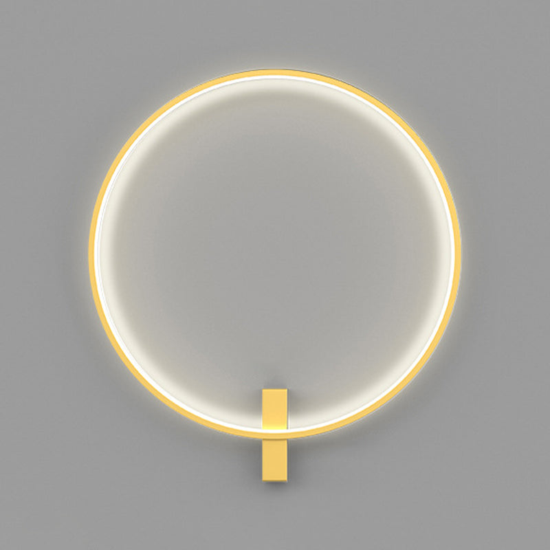 Metal Round Shape Wall Mount Lighting Modern 1-Light Wall Mounted Light Fixtures