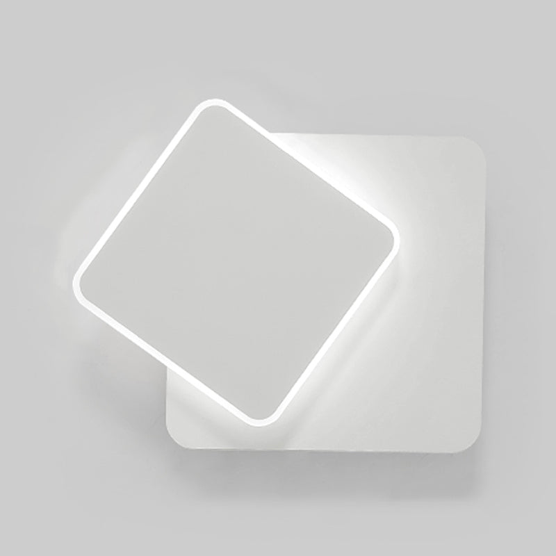 1 Light Geometry Wall Sconce Modern Style Metal Wall Lighting for Bedroom