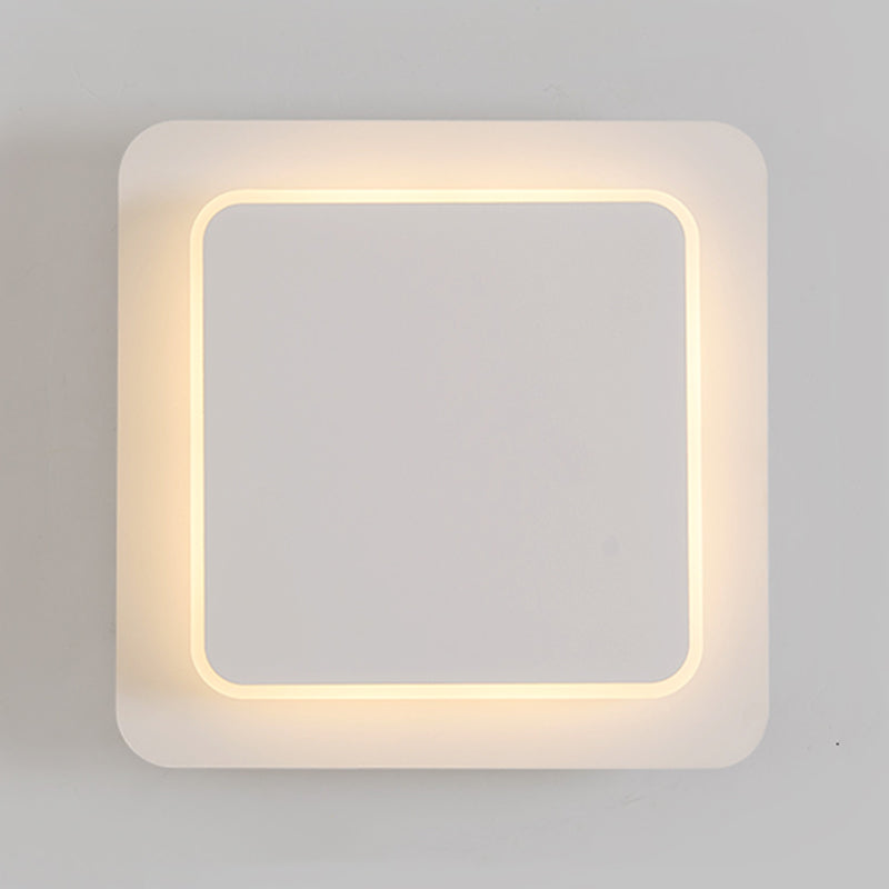 1 Light Geometry Wall Sconce Modern Style Metal Wall Lighting for Bedroom