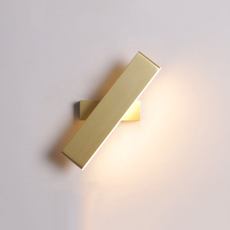1 Light Geometry Wall Sconce Modern Style Metal Wall Lighting for Bedside