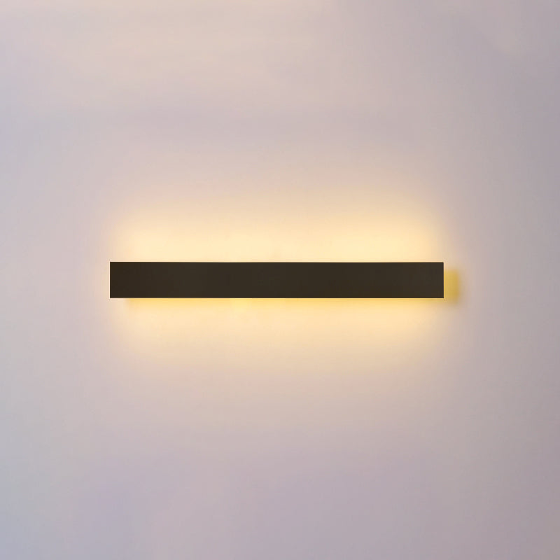 Nordic Style Iron Wall Light Strip Shape Wall Lamp with Acrylic Shade for Outdoor