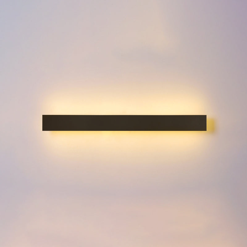 Nordic Style Iron Wall Light Strip Shape Wall Lamp with Acrylic Shade for Outdoor