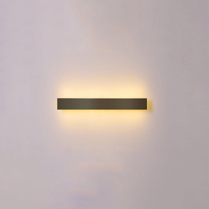 Nordic Style Iron Wall Light Strip Shape Wall Lamp with Acrylic Shade for Outdoor