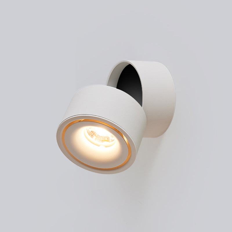 Modern Simple Aluminum Wall Light Cylinder Shape Rotatable Wall Lamp for Living Room