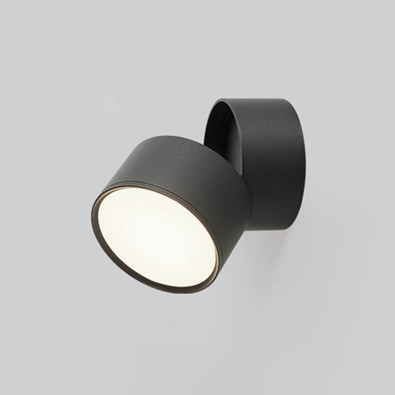 Modern Simple Aluminum Wall Light Cylinder Shape Rotatable Wall Lamp for Living Room