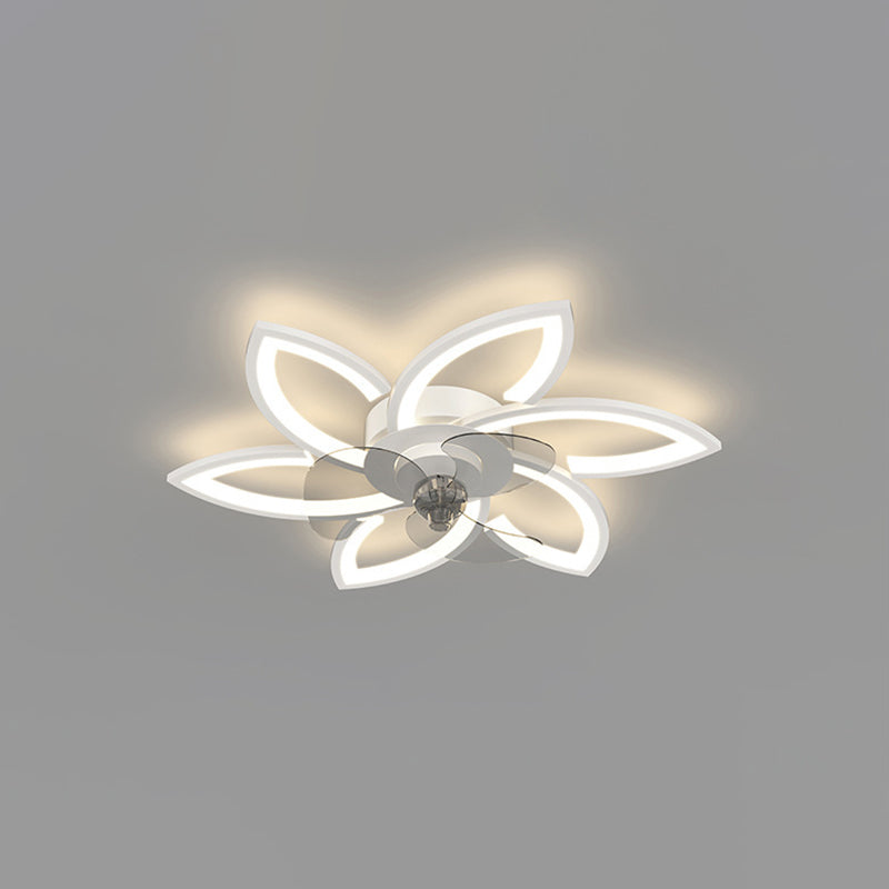 Modern Style Ceiling Fan Lighting Metal 6 Light Ceiling Fan Lamp for Living Room