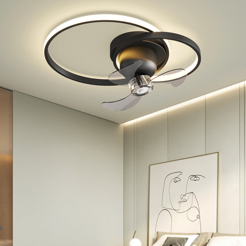 Contemporary Geometric Fan Light Metal LED Flush Mount Light for Bedroom