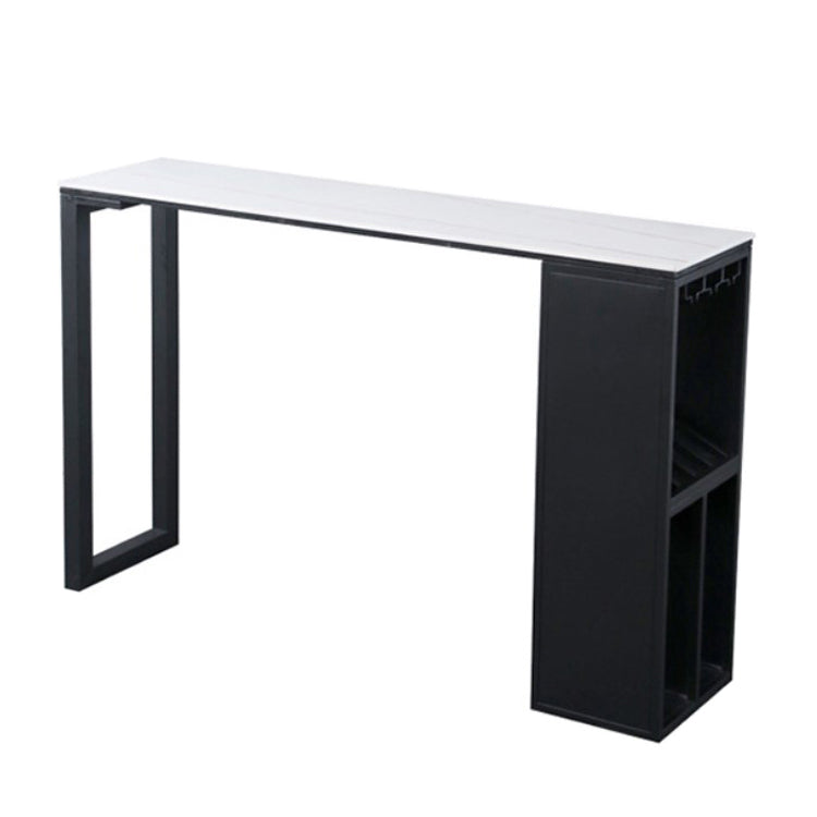 Industrial Style Rectangle Bar Table 42-inch Height Iron Pedestal Bistro Table