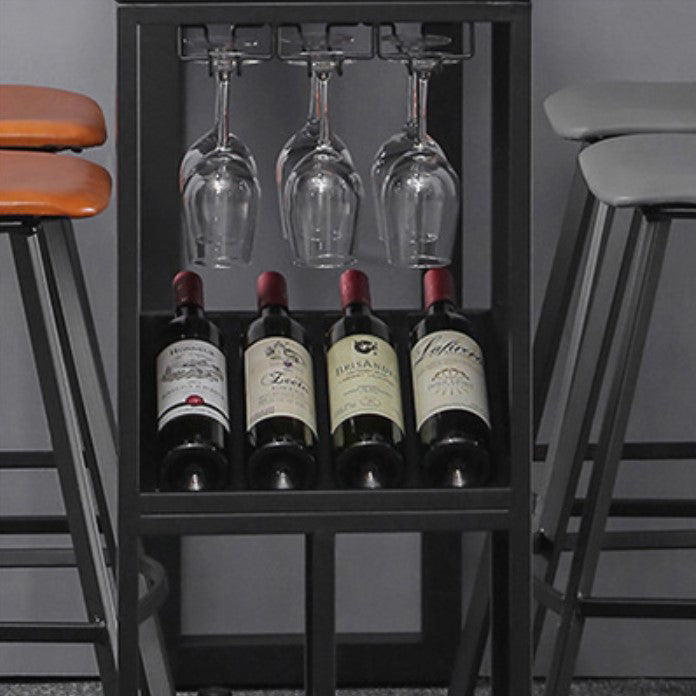 Industrial Style Rectangle Bar Table 42-inch Height Iron Pedestal Bistro Table