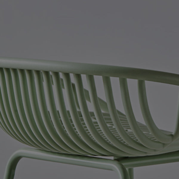 Modern Dessert Shop Low Back Stool Matte Finish Iron Bar Stool