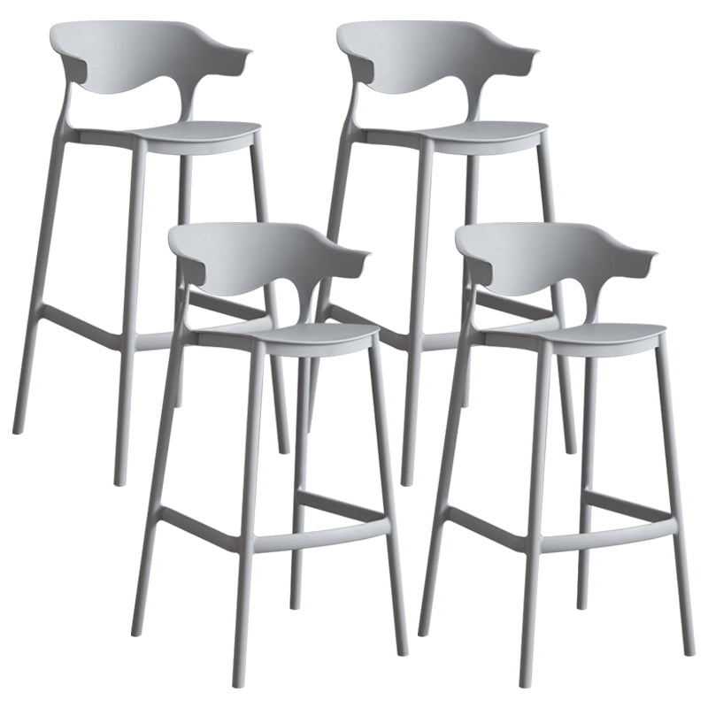 Modern Style Stackable Bar-stool Plastic Counter Bar Stool for Home