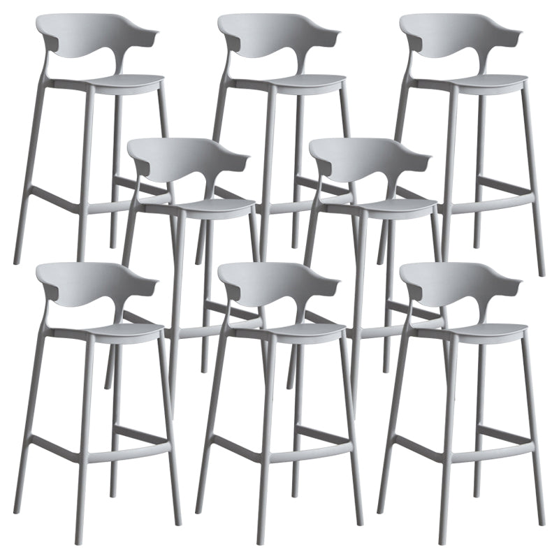 Modern Style Stackable Bar-stool Plastic Counter Bar Stool for Home