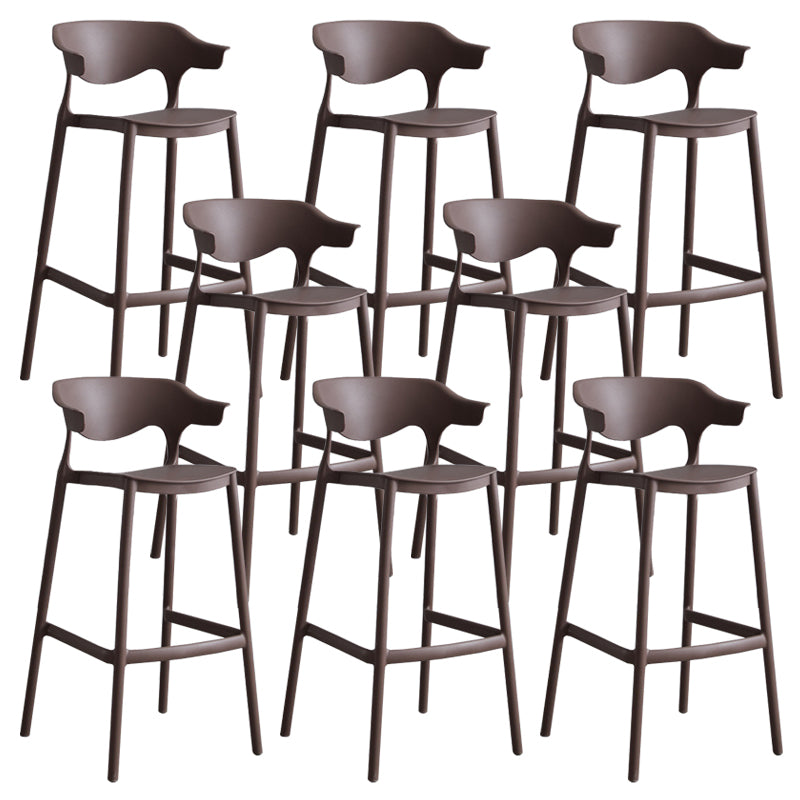 Modern Style Stackable Bar-stool Plastic Counter Bar Stool for Home
