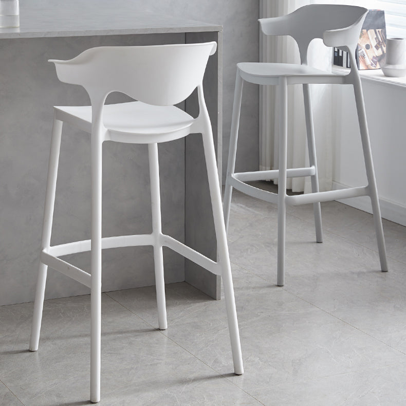 Modern Style Stackable Bar-stool Plastic Counter Bar Stool for Home