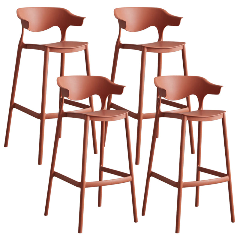 Modern Style Stackable Bar-stool Plastic Counter Bar Stool for Home