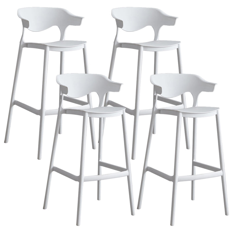 Modern Style Stackable Bar-stool Plastic Counter Bar Stool for Home