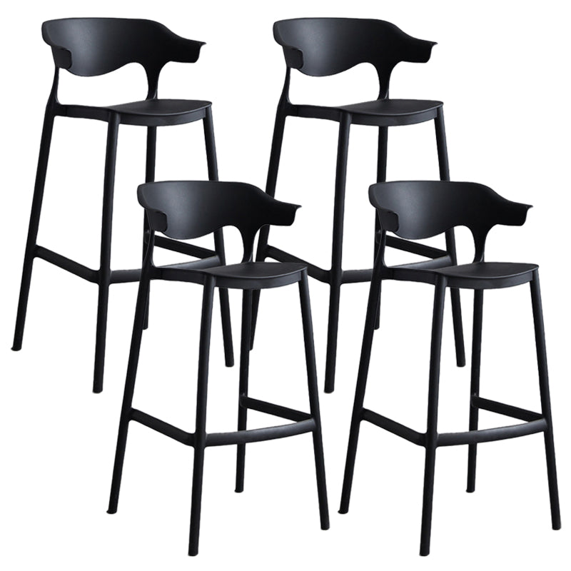 Modern Style Stackable Bar-stool Plastic Counter Bar Stool for Home