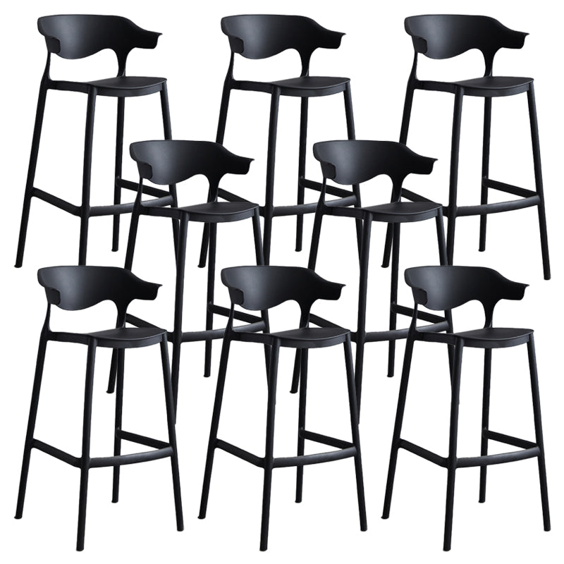 Modern Style Stackable Bar-stool Plastic Counter Bar Stool for Home