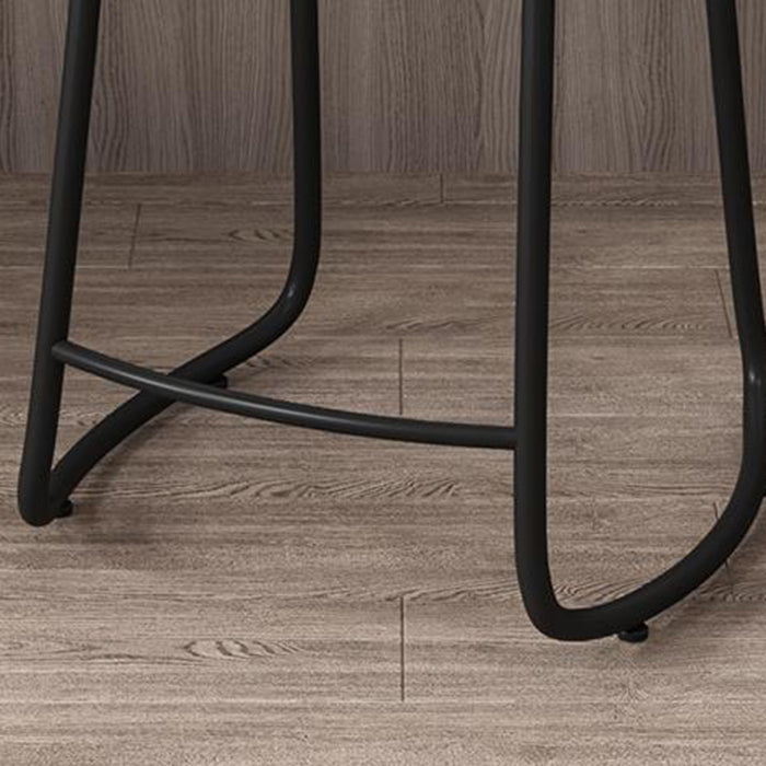 Modern Backrest Counter Stool Iron Milk Tea Shop Bar Stool with Wooden Seat and Pedal
