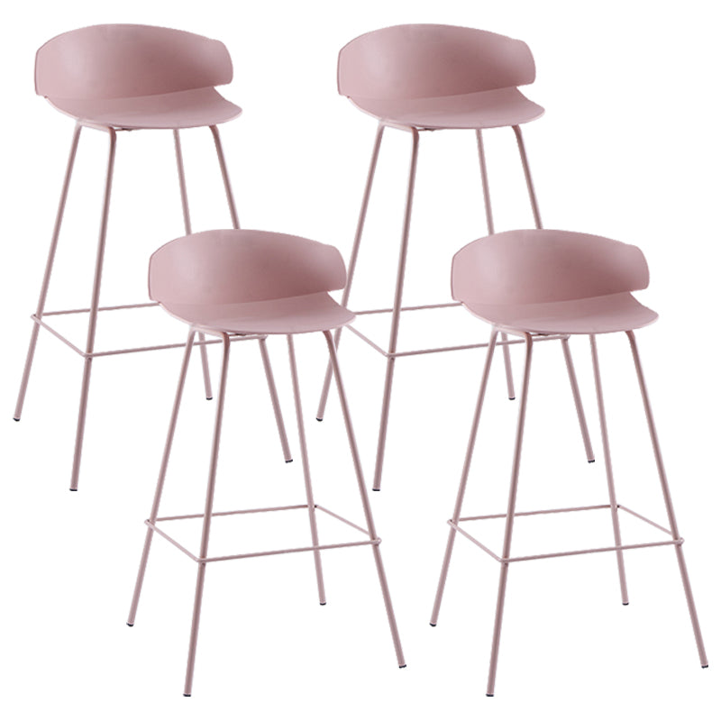 Nordic Style Metal Bar-stool Plastic Counter Bar Stool for Home