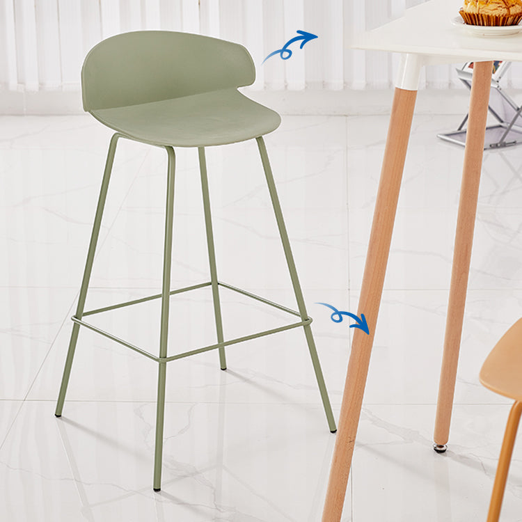 Nordic Style Metal Bar-stool Plastic Counter Bar Stool for Home