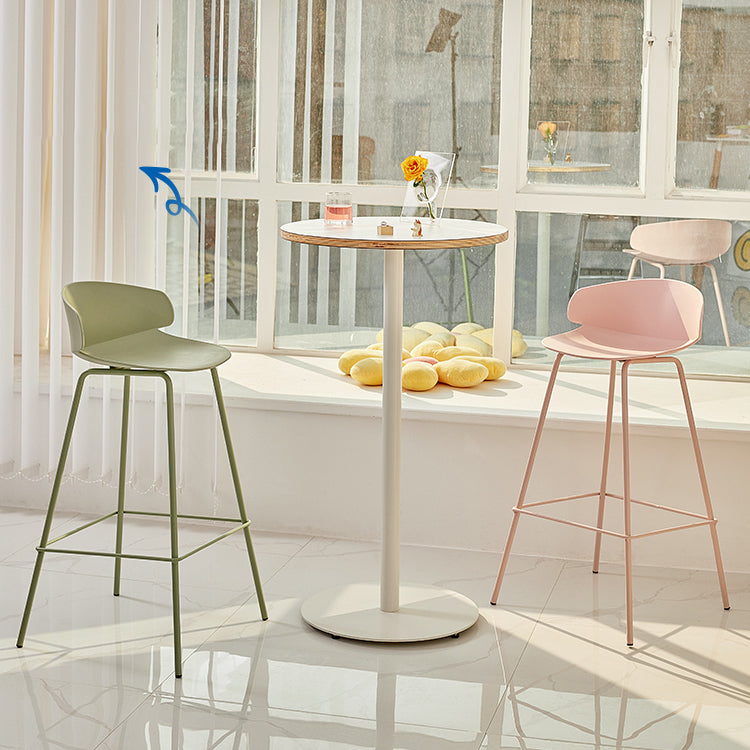 Nordic Style Metal Bar-stool Plastic Counter Bar Stool for Home