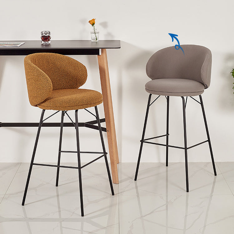 Modern Style Metal Bar-stool Bucket Counter Bar Stool for Home