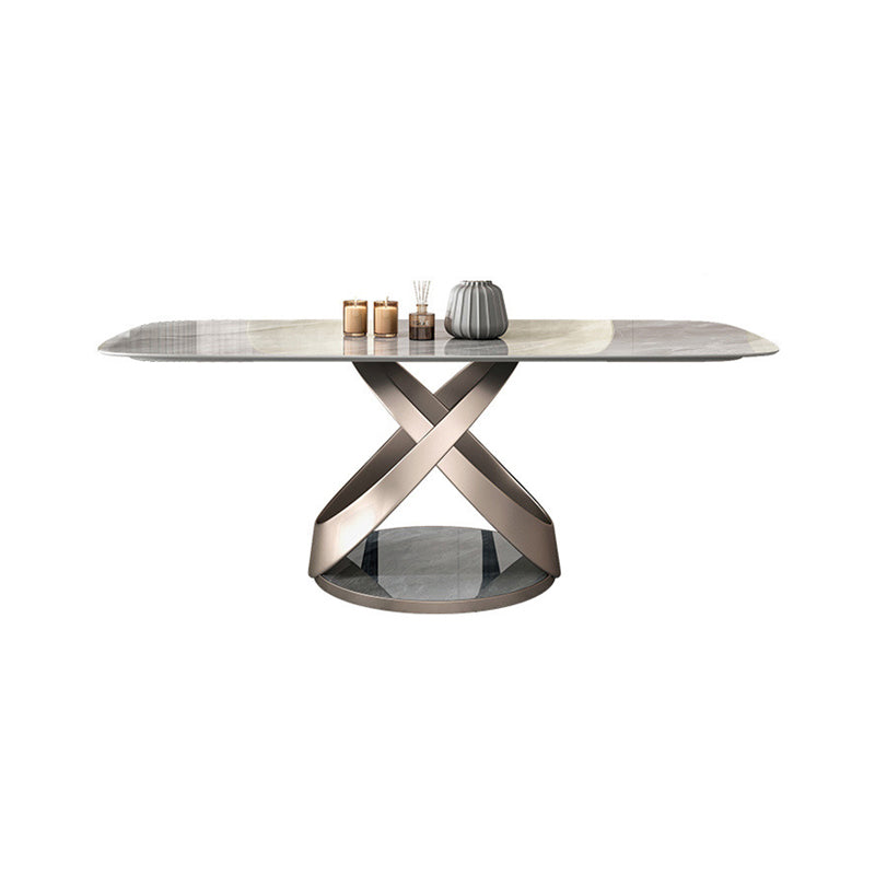 Nordic Sintered Stone Top Dining Set Rectangle 1/2/5/6 Pieces Dining Room Table Set