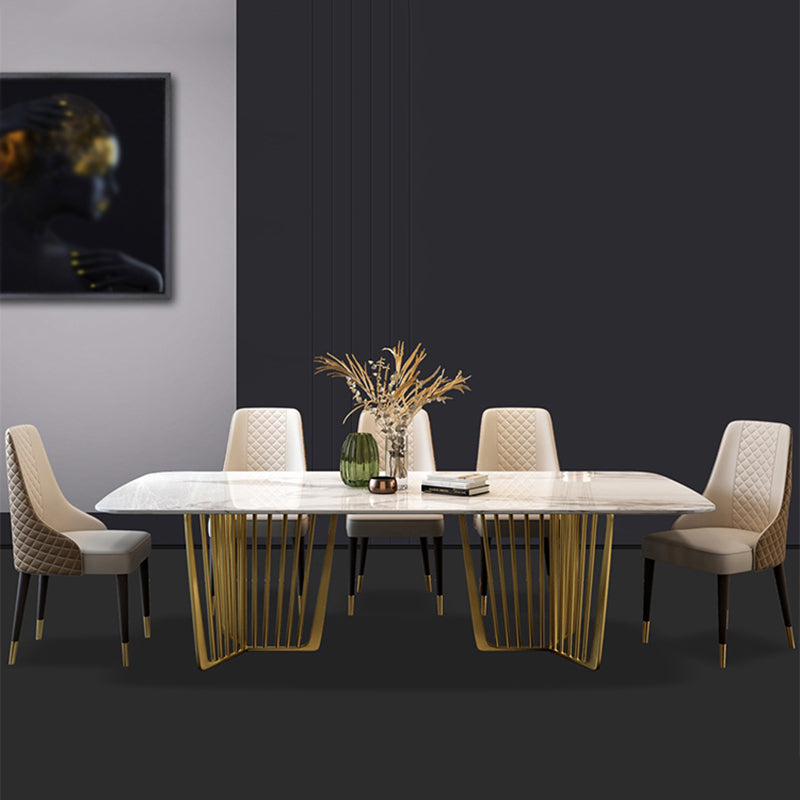 Luxury Sintered Stone Top Dining Set Rectangle 1/4/5/7/9 Pieces Dining Room Table Set