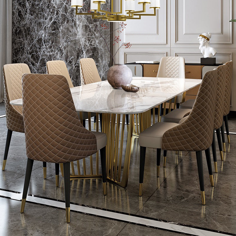 Luxury Sintered Stone Top Dining Set Rectangle 1/4/5/7/9 Pieces Dining Room Table Set