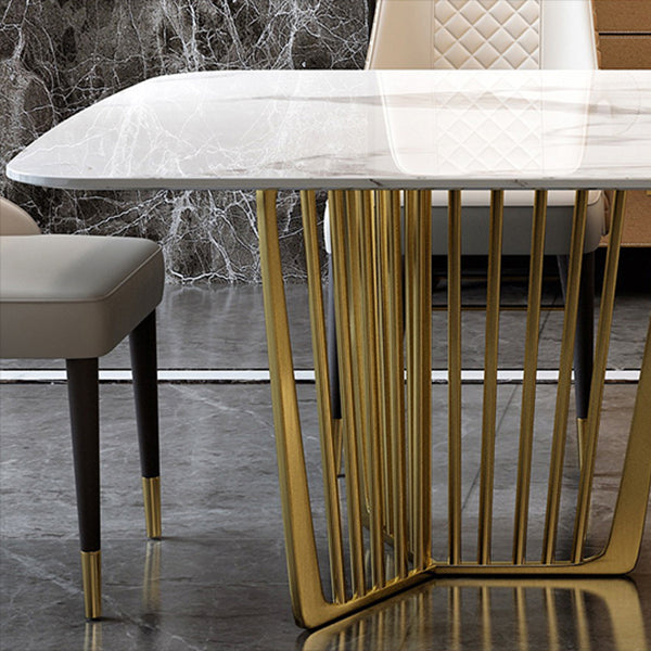 Luxury Sintered Stone Top Dining Set Rectangle 1/4/5/7/9 Pieces Dining Room Table Set