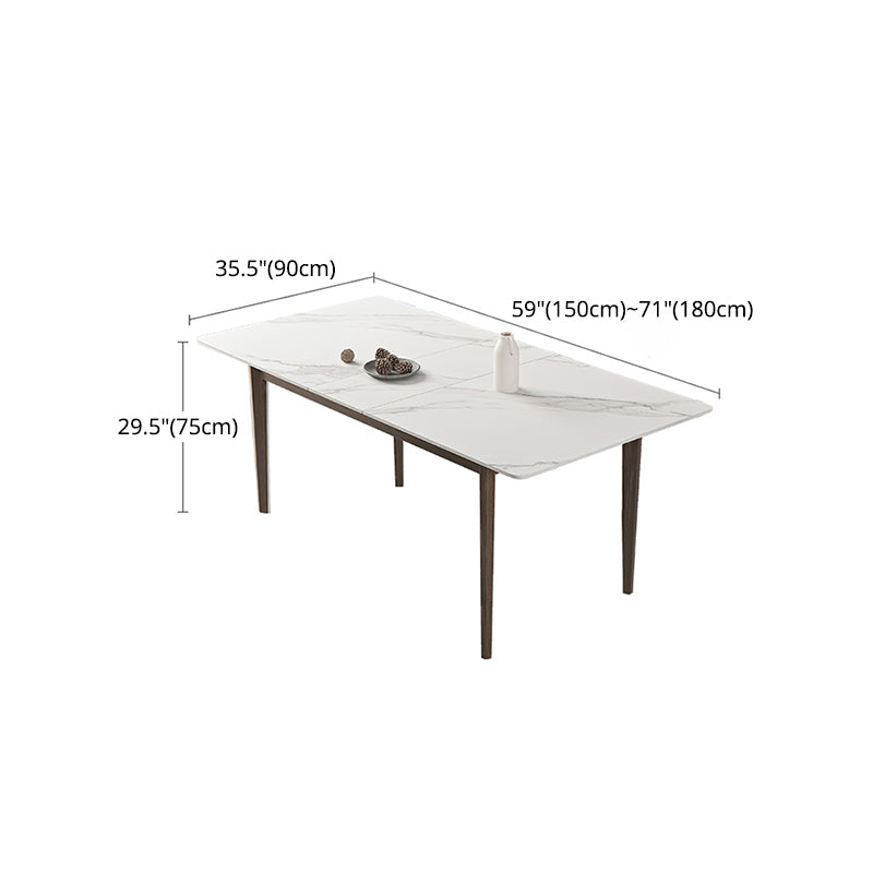 Extendable Sintered Stone Top Dining Set Rectangle 1/4/5/7 Pieces Dining Room Table Set