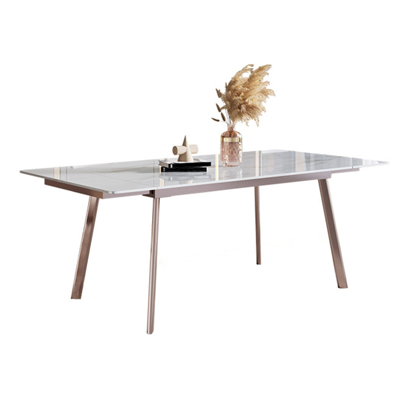 Modern Sintered Stone Top Dining Set Extendable 1/4/5/7 Pieces Dining Room Table Set