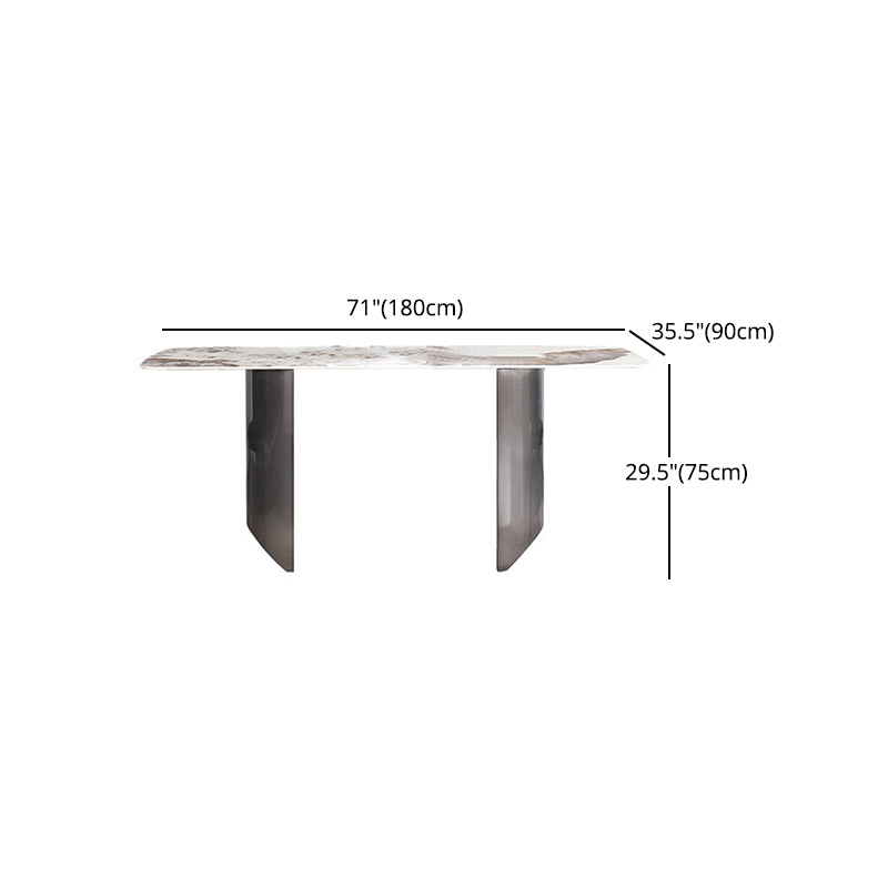 Modern Sintered Stone Top Dining Set Rectangle 1/2/5/7 Pieces Dining Area Table Set