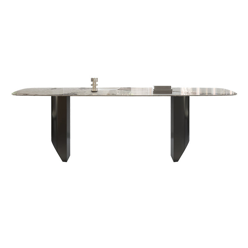Modern Sintered Stone Top Dining Set Rectangle 1/2/3/4/5/7 Pieces Dining Room Table Set